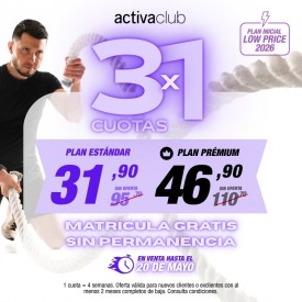 3X1 EN ACTIVACLUB ALMERÍA