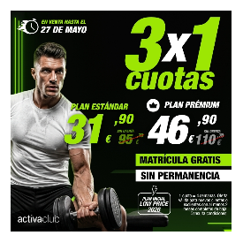 3X1 EN ACTIVACLUB ALMERÍA